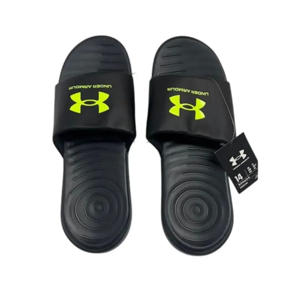 NWT! Under Armour Men's Ansa Fixed Strap Black/Lime 14,‎ US